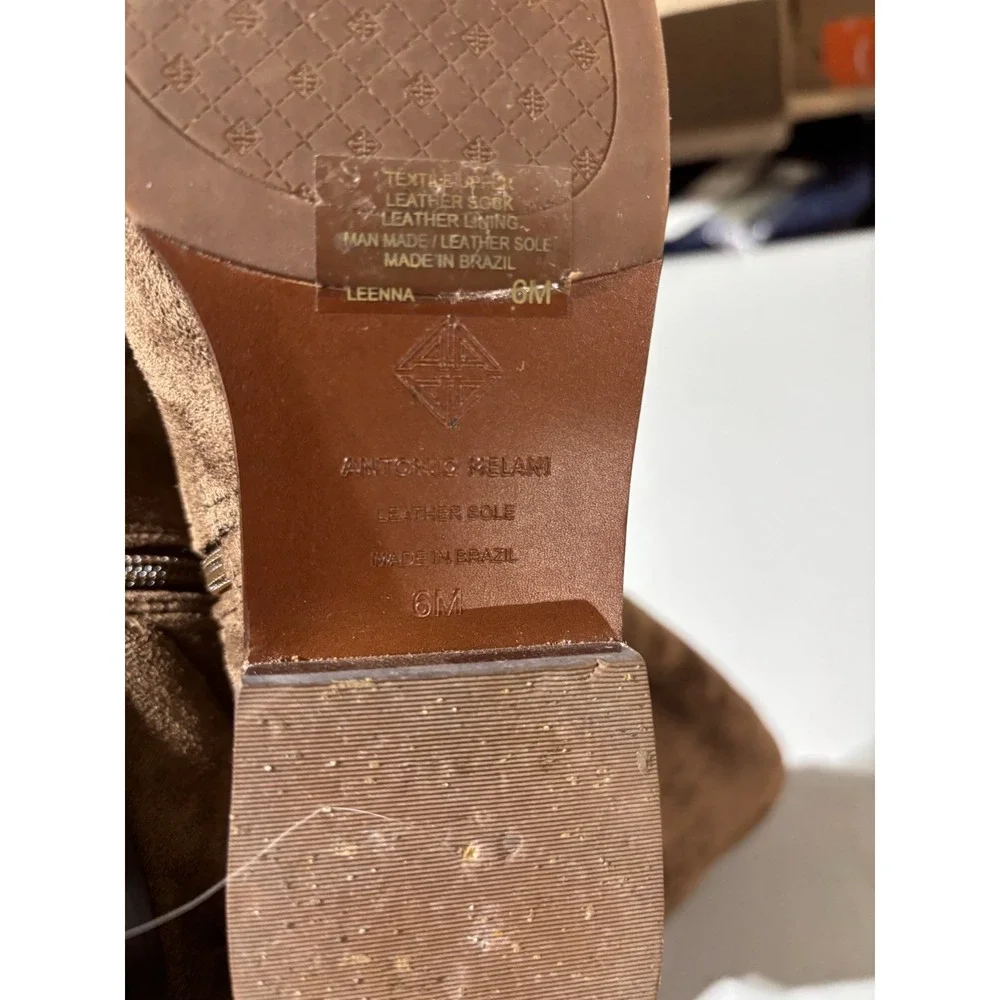 NWB Antonio Melani  Leenna Brown Over The Knee Stretch Flat ‎ Boots Size 6 New